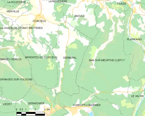 Detailkaart van de gemeente