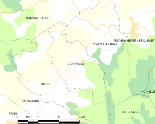 Detailkaart van de gemeente