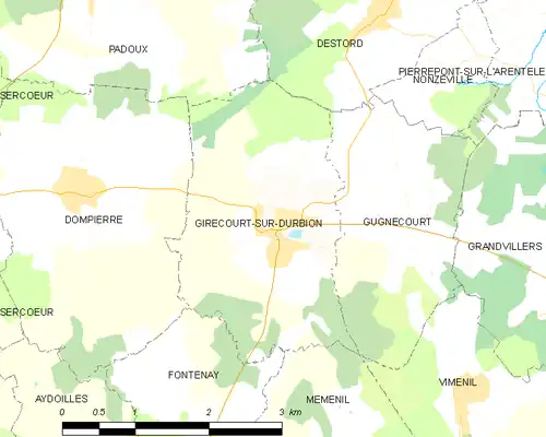 Detailkaart van de gemeente