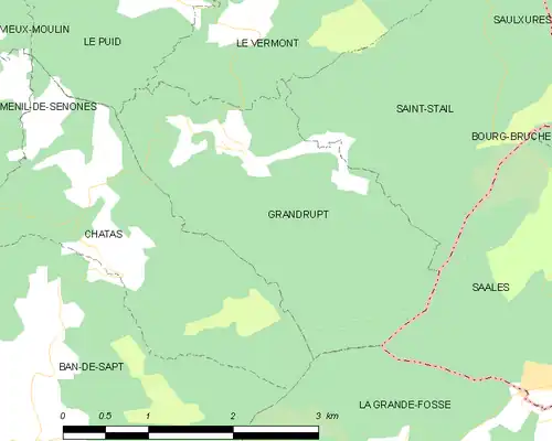 Detailkaart van de gemeente