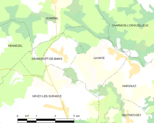Detailkaart van de gemeente