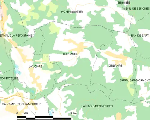 Detailkaart van de gemeente