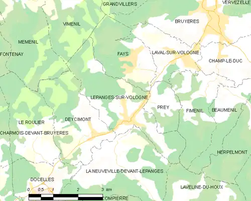 Detailkaart van de gemeente