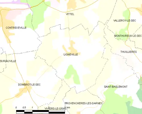 Detailkaart van de gemeente