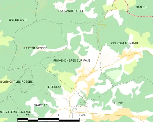 Detailkaart van de gemeente