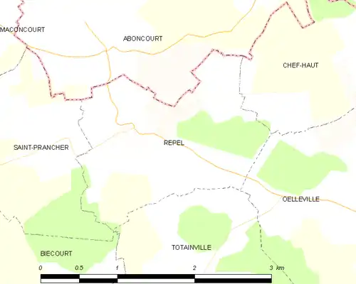 Detailkaart van de gemeente