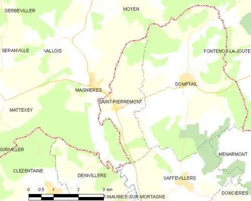 Detailkaart van de gemeente