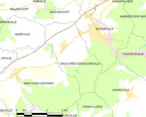 Detailkaart van de gemeente