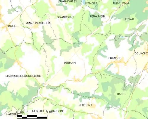 Detailkaart van de gemeente