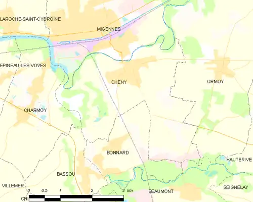 Detailkaart van de gemeente