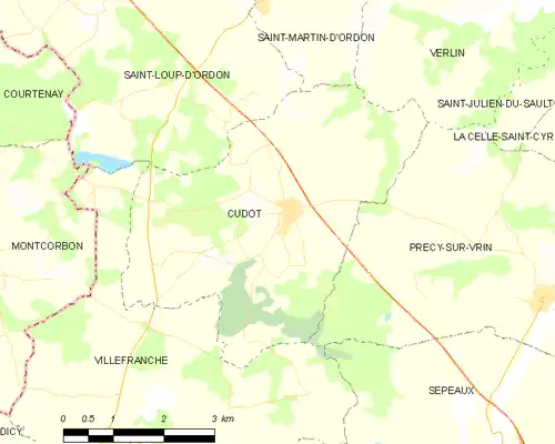 Detailkaart van de gemeente