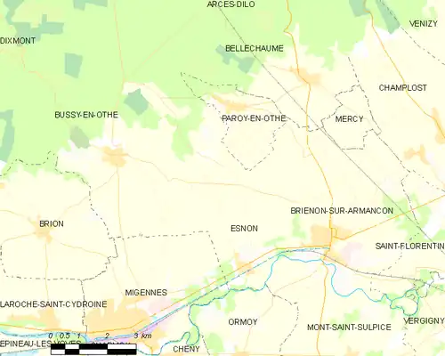 Detailkaart van de gemeente