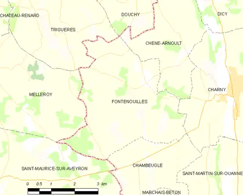 Detailkaart van de gemeente