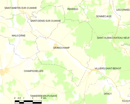 Detailkaart van de gemeente