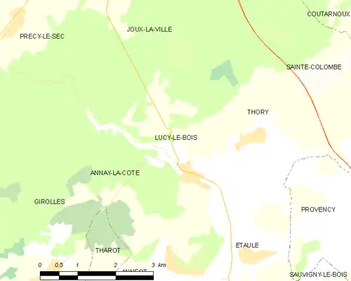 Detailkaart van de gemeente