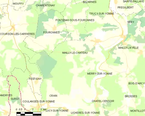 Detailkaart van de gemeente