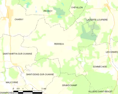 Detailkaart van de gemeente