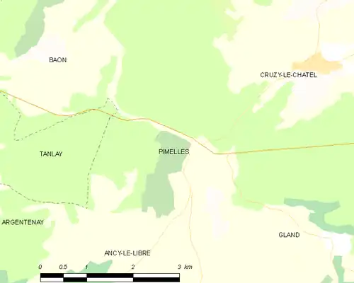 Detailkaart van de gemeente