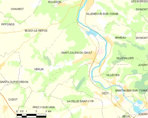 Detailkaart van de gemeente