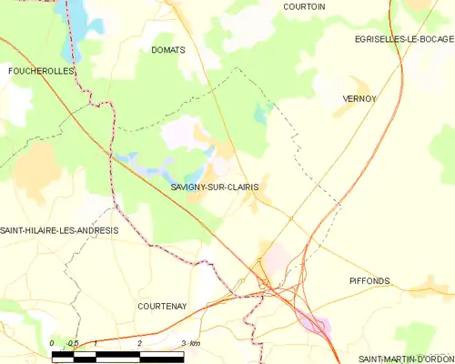 Detailkaart van de gemeente