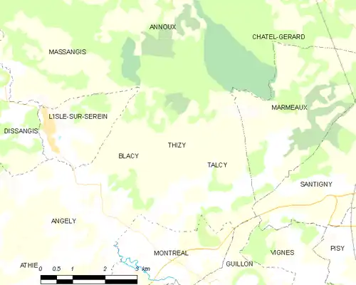 Detailkaart van de gemeente