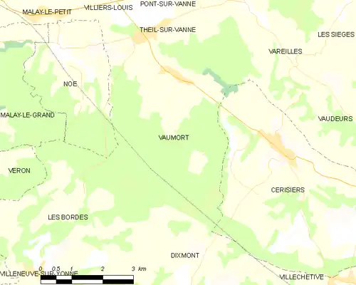 Detailkaart van de gemeente