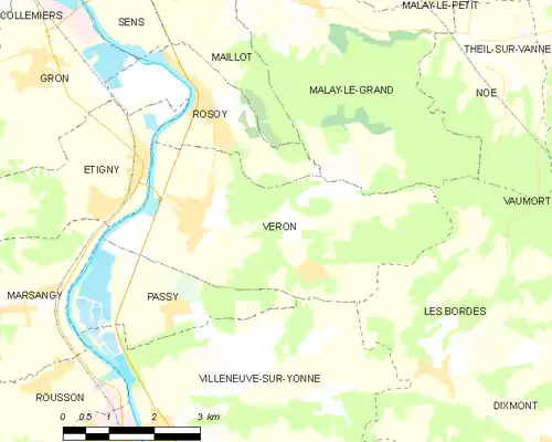 Detailkaart van de gemeente