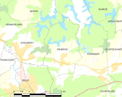 Detailkaart van de gemeente