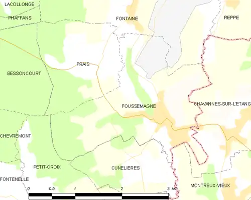 Detailkaart van de gemeente