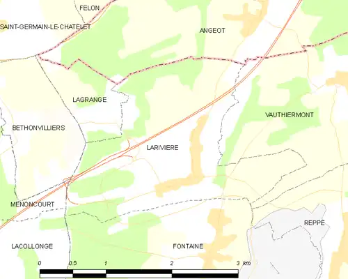 Detailkaart van de gemeente