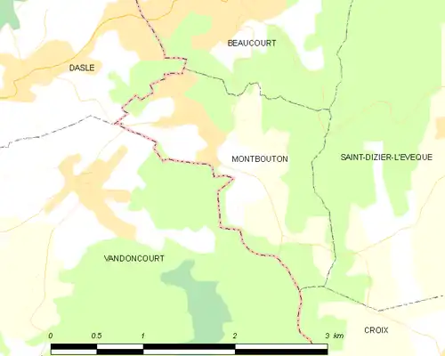 Detailkaart van de gemeente