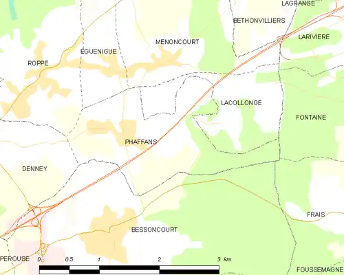 Detailkaart van de gemeente