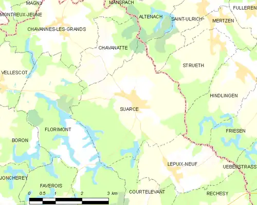 Detailkaart van de gemeente