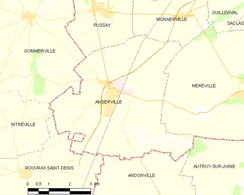 Detailkaart van de gemeente