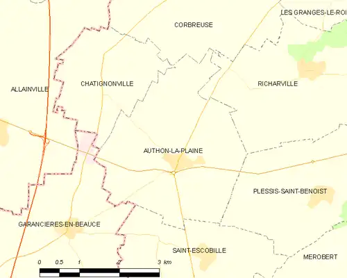 Detailkaart van de gemeente