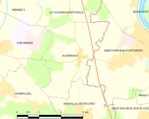 Detailkaart van de gemeente