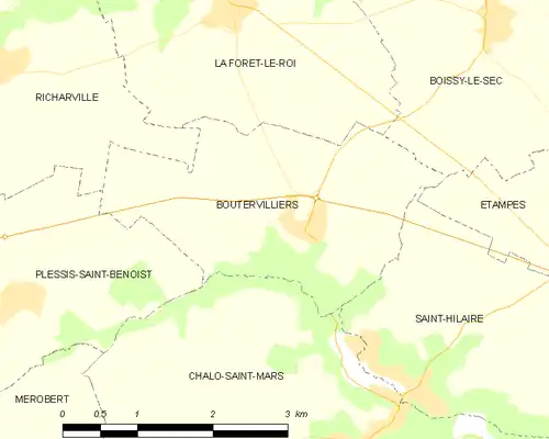 Detailkaart van de gemeente