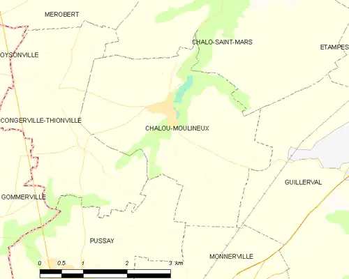 Detailkaart van de gemeente