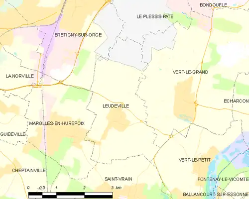 Detailkaart van de gemeente