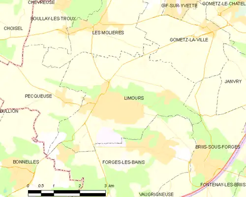 Detailkaart van de gemeente