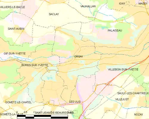 Detailkaart van de gemeente