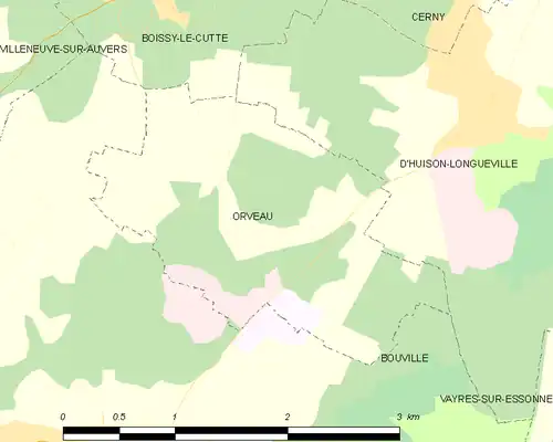 Detailkaart van de gemeente
