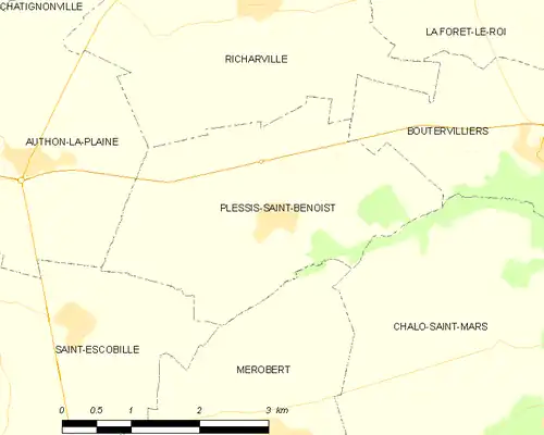 Detailkaart van de gemeente