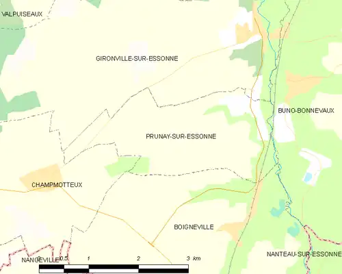 Detailkaart van de gemeente