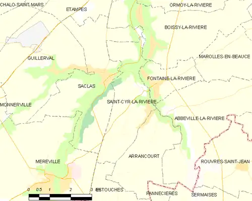 Detailkaart van de gemeente