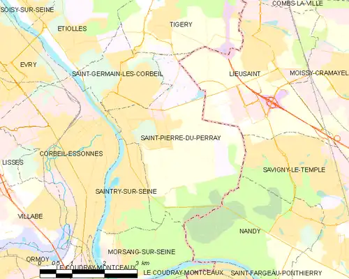 Detailkaart van de gemeente