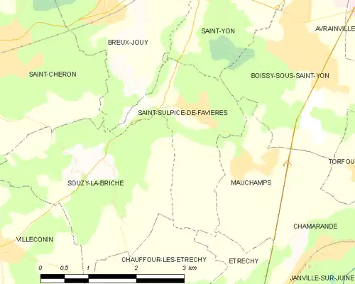 Detailkaart van de gemeente