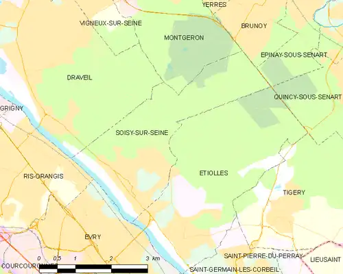 Detailkaart van de gemeente