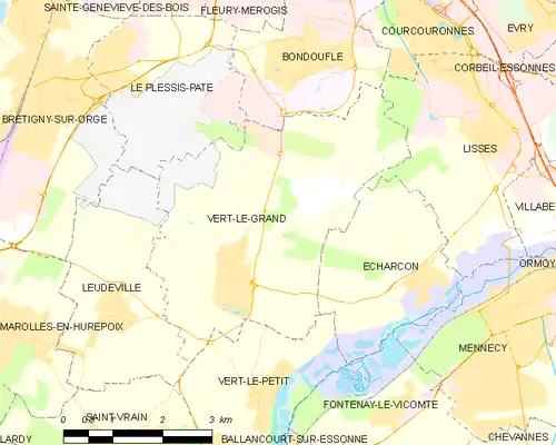 Detailkaart van de gemeente