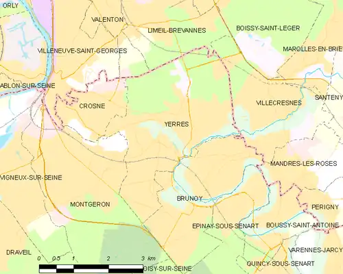 Detailkaart van de gemeente